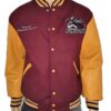 College Jacke mit Leder-Ärmel