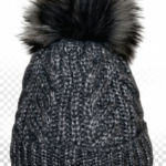 Wintermütze Strick Pelz hinten