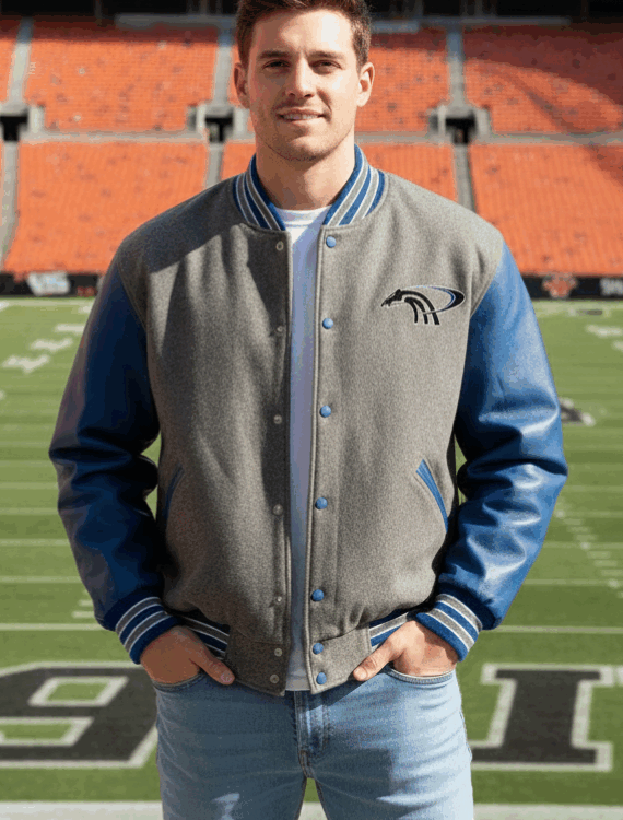 College Jacke Vinyl-Ärmel